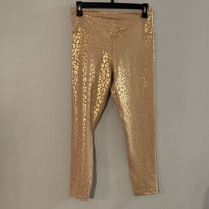 Gold Leopard Print Women’s Zyia Leggings